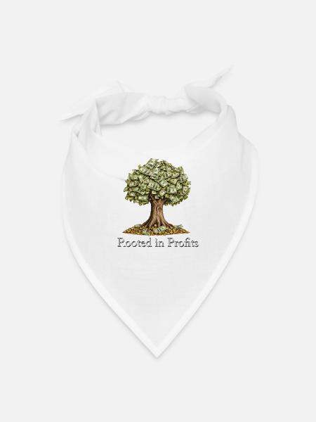 Money Tree Rooted in Profits Investing - Bandana - white - Front