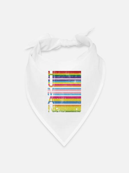 Human Gay Pride - Bandana - white