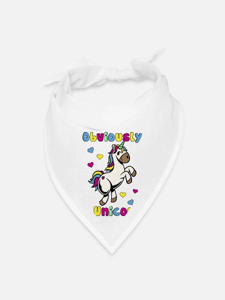 Obviously A Unicorn - Bandana - white