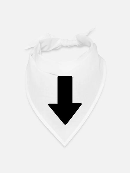 Down Arrow - Bandana - white