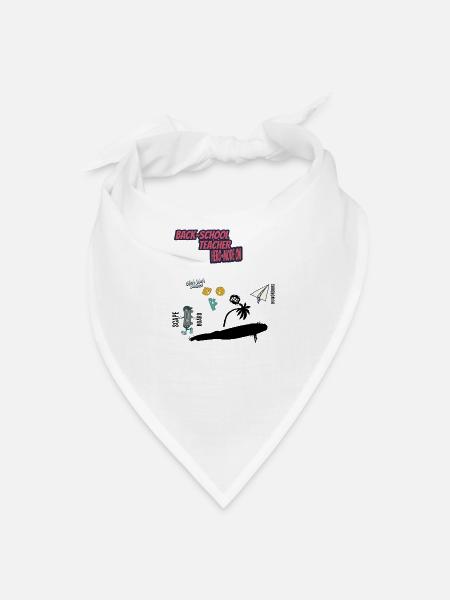 Back to School – Teacher Hero Mode ON - Bandana - white - Front