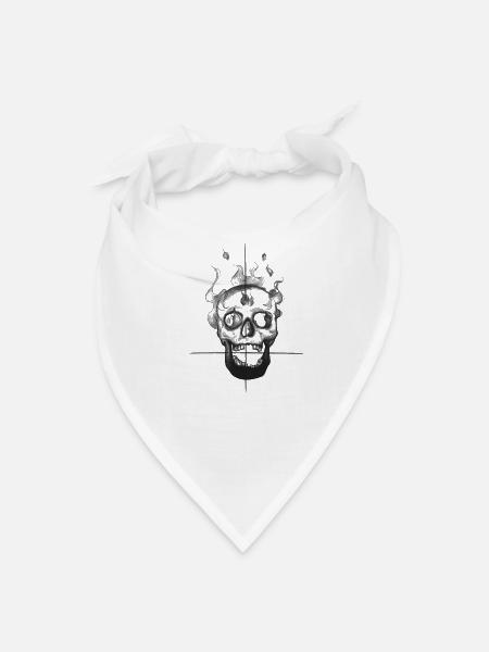 Skull Inferno Convergence - Bandana - white