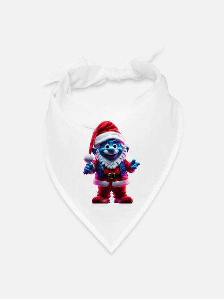 Daddy Santa ,The Papa, Papa Decor, Papa Xmas - Bandana - white - Front