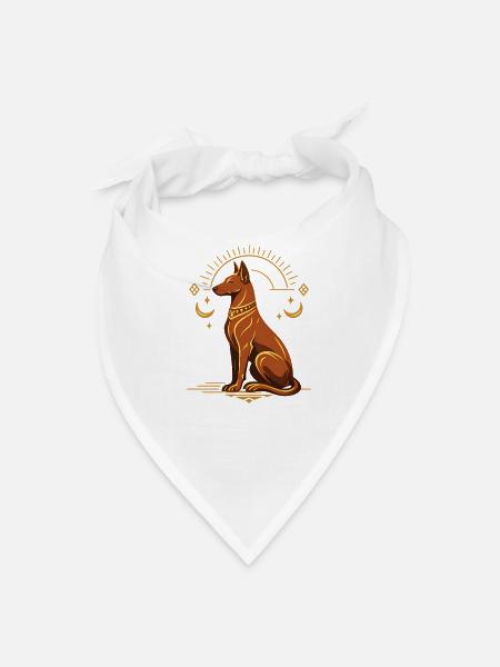 Sunlit Sentinel Dog - Bandana - white - Front