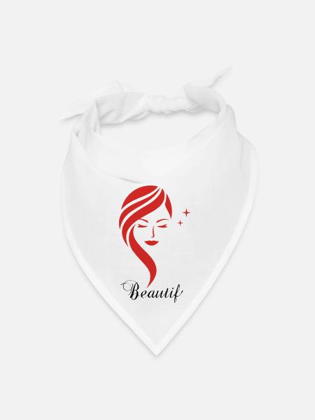 Beautiful - Bandana - white - Front