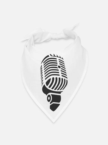 Music Mic - Bandana - white - Front
