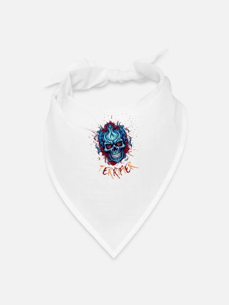 Terrifier Fiery Skull Horror Tee - Bandana - white - Front