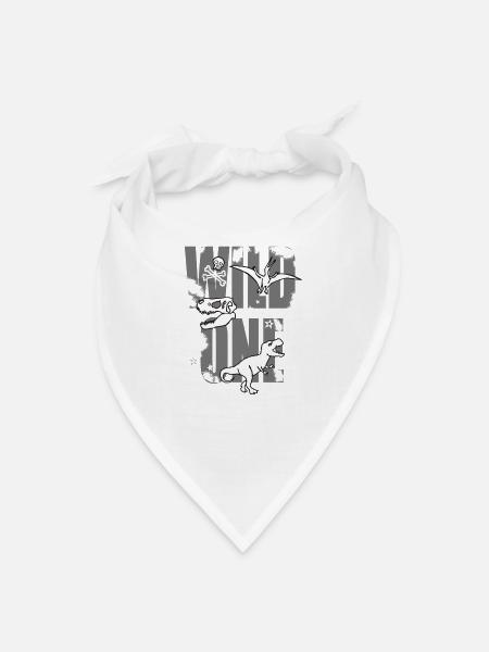 Wild Dino Grunge - Bandana - white