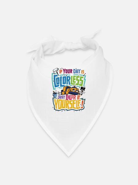 Color It Yourself Robot Quote - Bandana - white