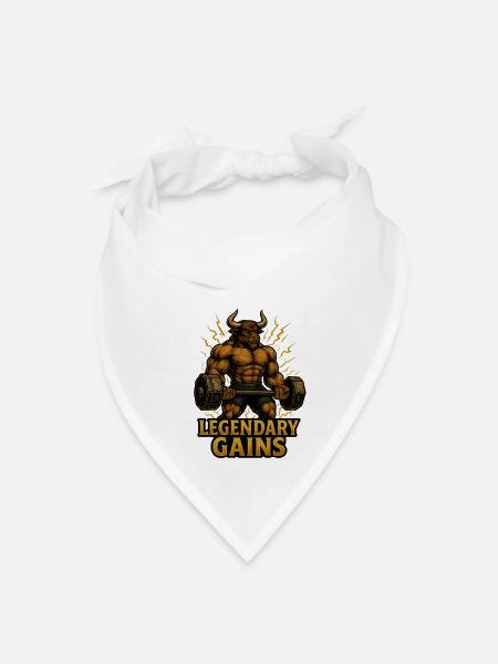 GYM Gains légendaires - Bandana - blanc - Devant