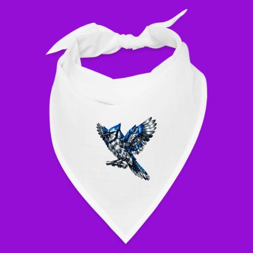 Silver Blue Jay Open Wing Perch - Bandana