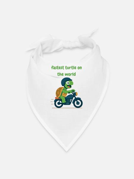 Turtle driver motorcycle - Bandana - white