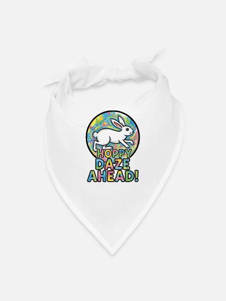 Hoppy Daze Ahead Bunny Splash - Bandana - white - Front