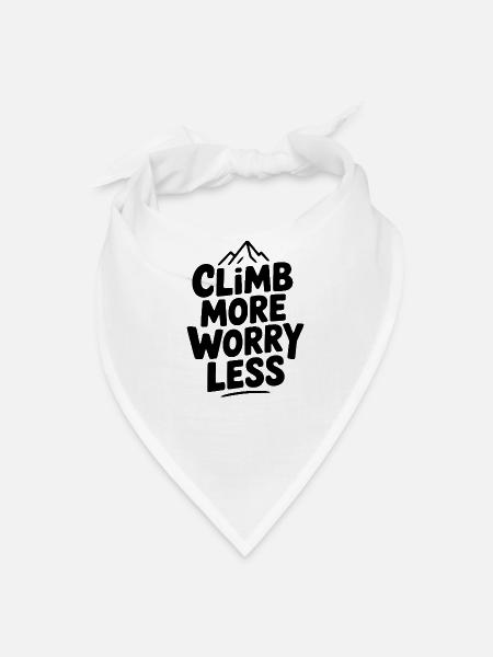 Climb More Worry Less - Bandana - white