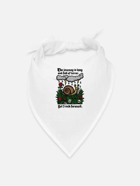 Long Journey Snail Through Terrors - Bandana - white - Front