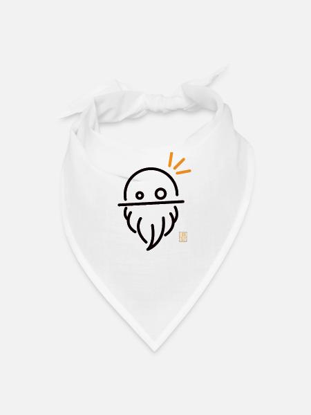 Cédric Staces - Logo - Bandana - white - Front