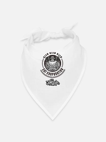 JunStyle Premium Streetwear Character CAT 01 - Bandana - white