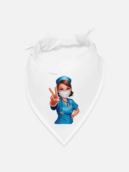 Funny nurse with humor Design for a Nurses - Bandana - white