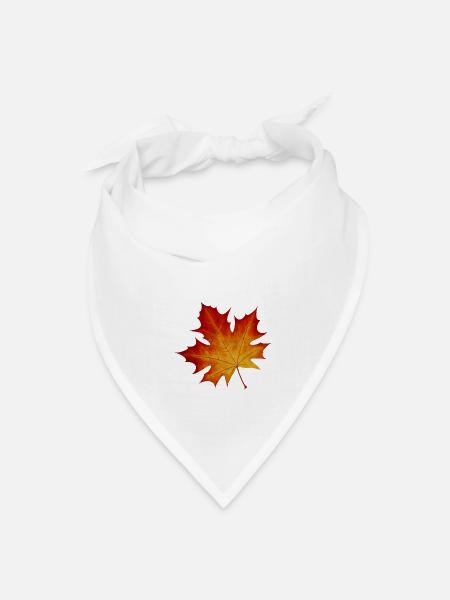 Maple Leaf - Bandana - white - Front