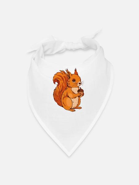 Squirrel Ice Cream Charm - Bandana - white - Front
