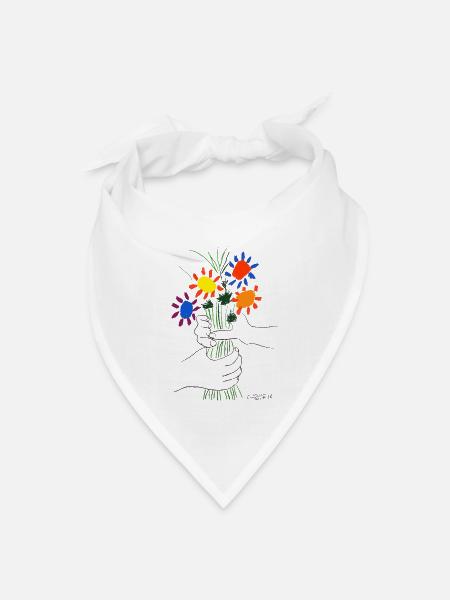Flowers Bouquet by Pablo Picasso - Bandana - white