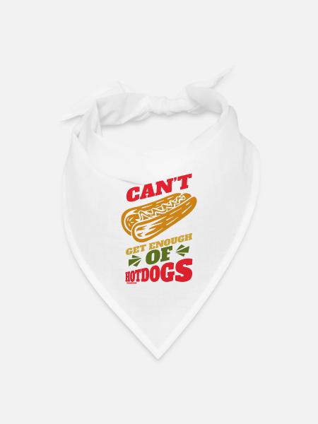 Hot dog hunger delicious sausage - Bandana - white - Front