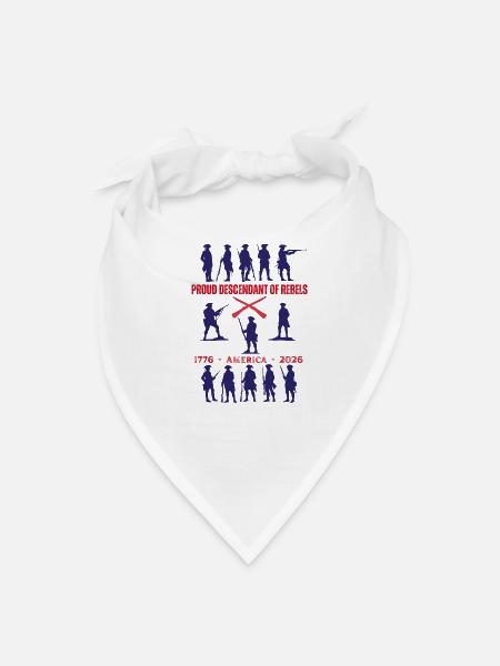 Proud Descendant of Rebels - Bandana - white