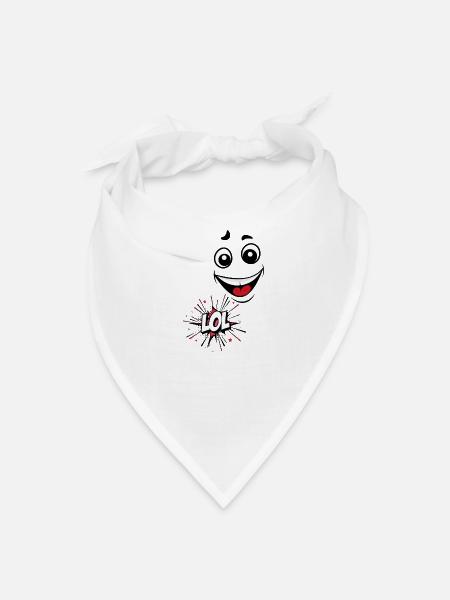 Bold LOL Firework Smile - Bandana - white - Front