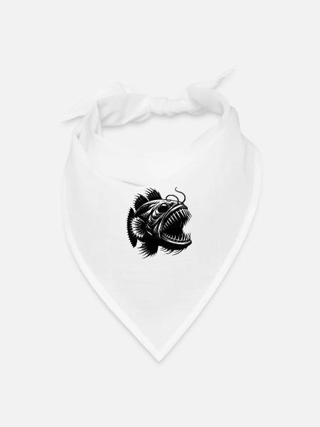 Menacing Frogfish From The Dark Depths - Bandana - white - Front