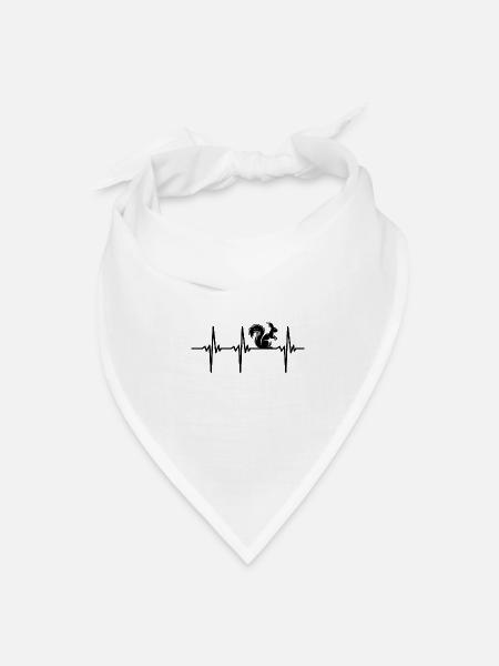Heartbeat For Curious Squirrels - Bandana - white - Front
