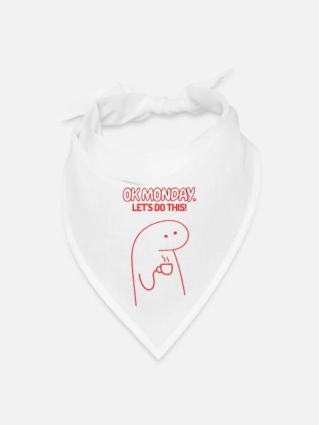 Coffee-Fueled Monday - Bandana - white - Front
