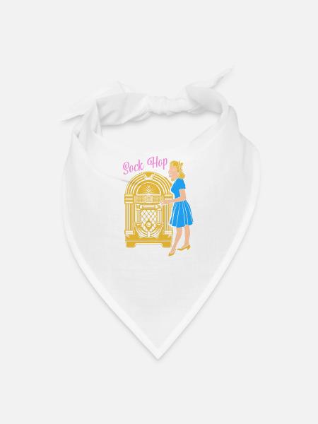 Vintage 50s Hop Sock - Bandana - white - Front