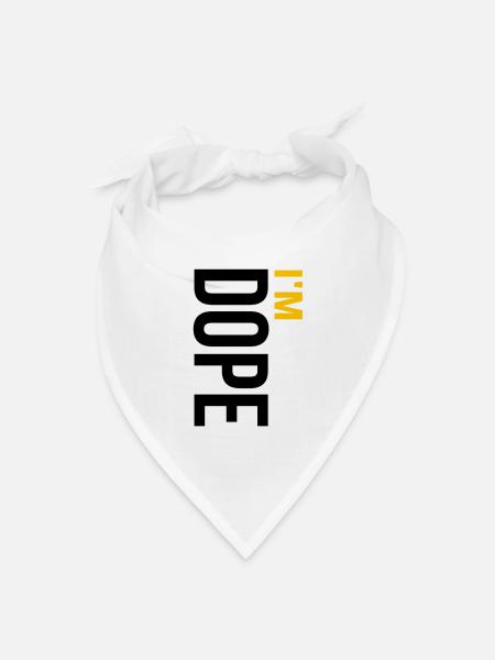 I'm Dope - Bandana - white - Front