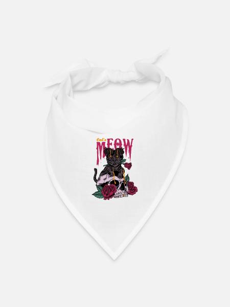 CAT MEOW - Bandana - white