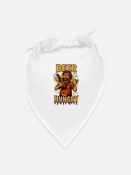 Beer Hunger Design - Bandana - white - Front
