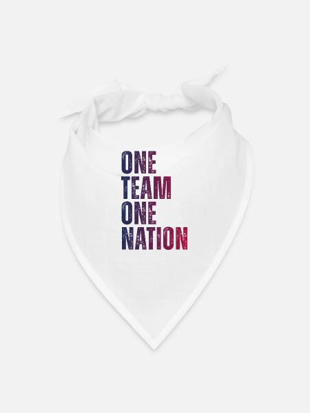 One Team One Nation - Bandana - white - Front