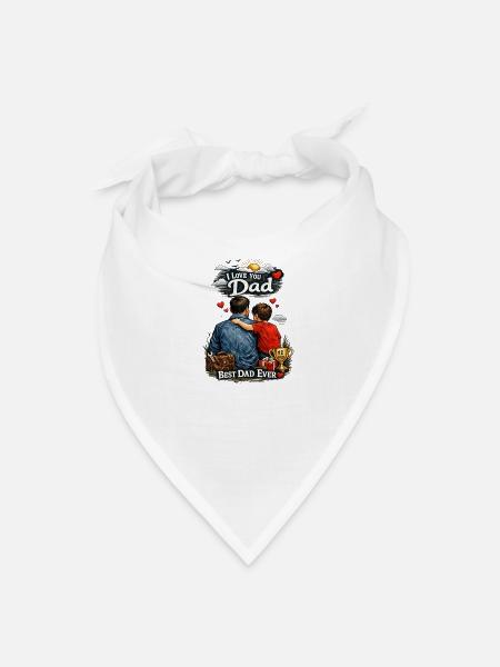 Father’s Love Forever - Bandana - white - Front
