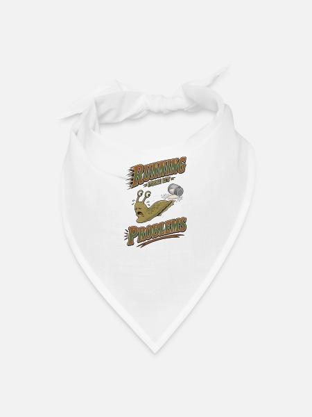 slug running from salt problems - Bandana - white - Front