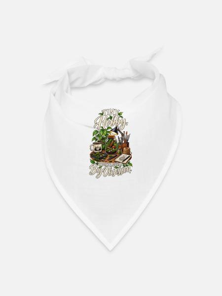 Terrarium Lover | Tiny Hobby - Bandana - white - Front