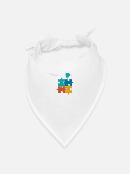Autism Children Genial nerd autistic - Bandana - white - Front