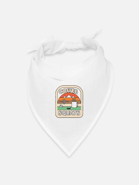 Coffee And Squats 7 - Bandana - white - Front