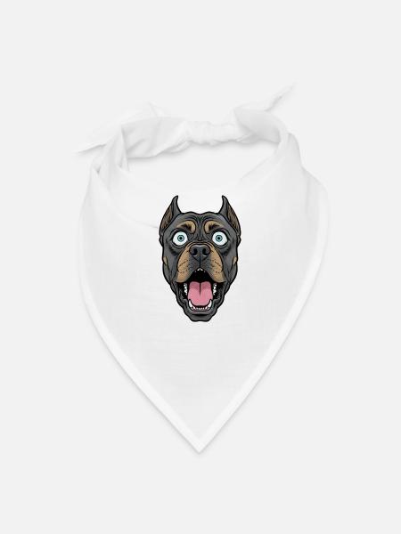 Cane Corso Pop Art Head - Bandana - white - Front