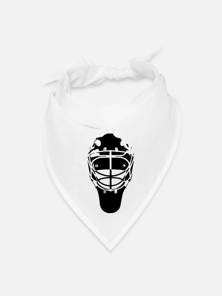 Goalie Mask - Bandana - white - Front
