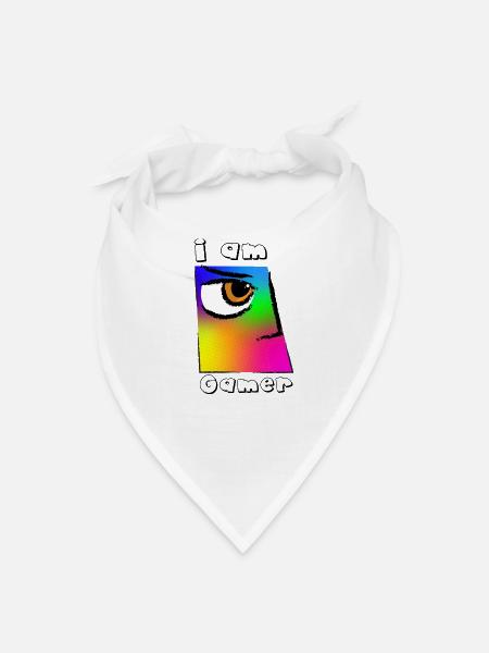Kaleido Eye Pop Art - Bandana - white - Front
