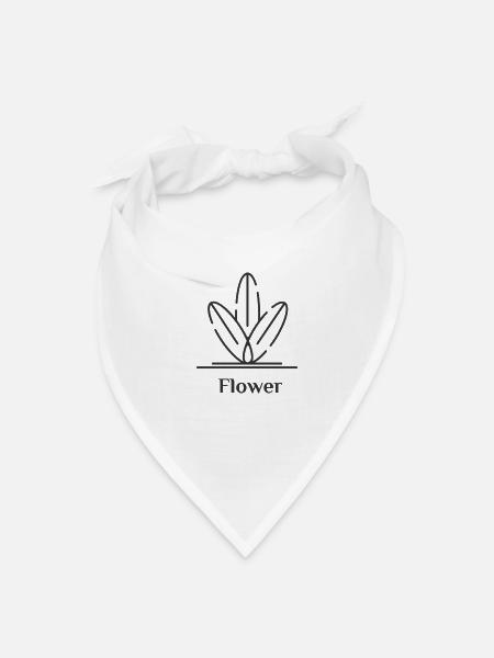 FLOWER - Bandana - white - Front
