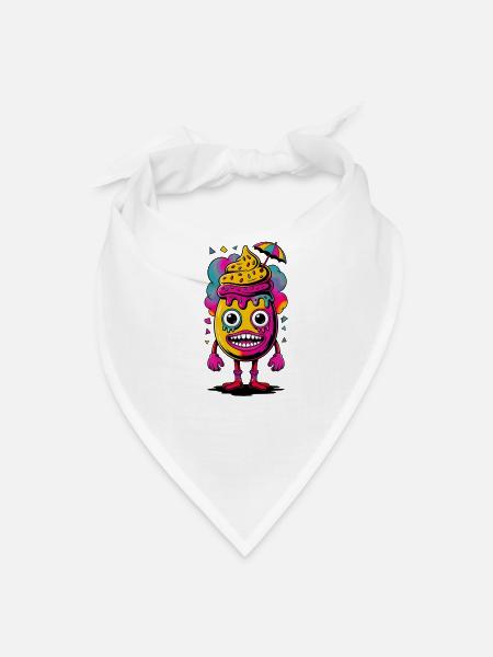 Frosted Lemon Mascot - Bandana - white