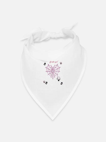 Spider Girl Web Heart - Bandana - white