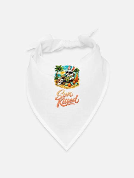 Sun Kissed Bunny Beach Vibes - Bandana - white