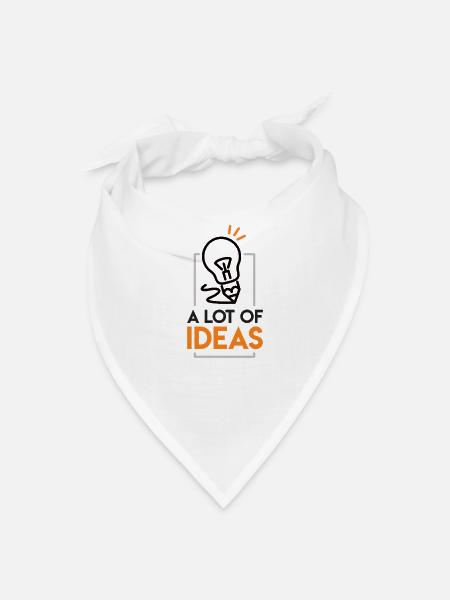Bright abundance of ideas - Bandana - white - Front