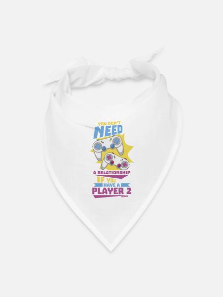 Game nerd game console gaming gamble gamepad - Bandana - white - Front